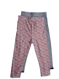 George 2 Pack Floral and Stripe Leggings - Stockpoint Apparel Outlet