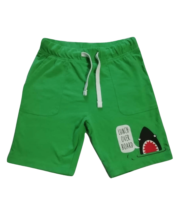 H&M Boys Jersey Shorts Green Shark