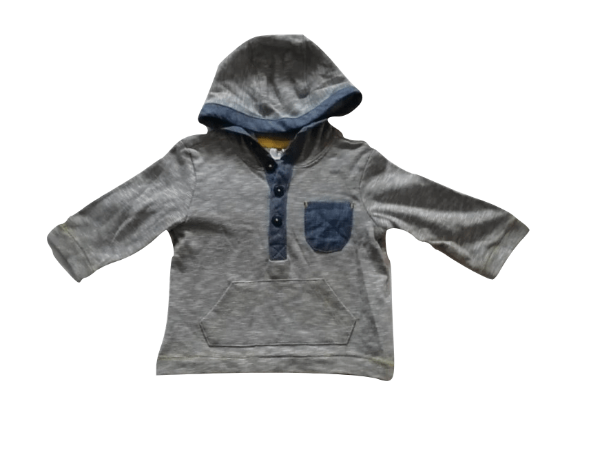 F&F Grey Hoodie Baby Boys Top - Stockpoint Apparel Outlet