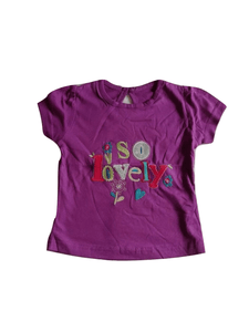 Girls Pretty Embroidered So Lovely Purple Top - Stockpoint Apparel Outlet