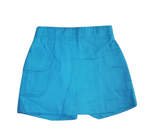 Girls Blue Wrap Shorts