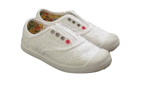 Next White Floral Lace Plimsols - Stockpoint Apparel Outlet