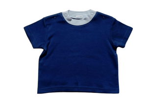 Baby Boys Navy Blue Shoulder Button Top - Stockpoint Apparel Outlet