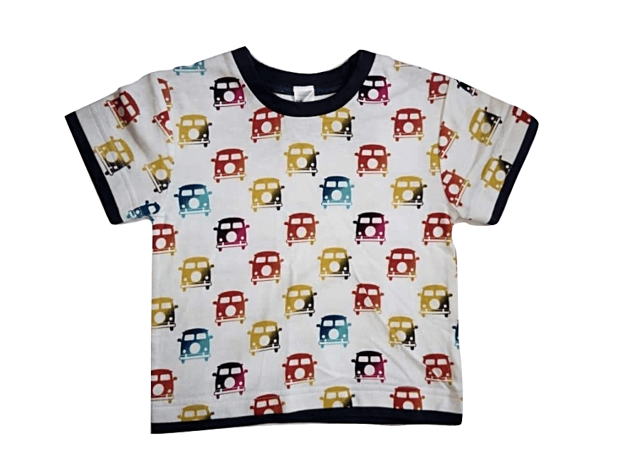 Adams Multi Colour Bus Baby Boys T-Shirt