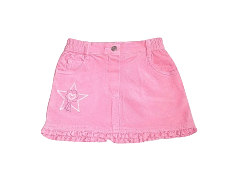 Baby Girls Pink Star Jeans Skirt