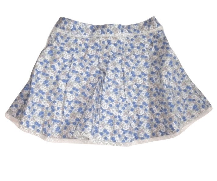 Baby Girls Blue Floral Skirt