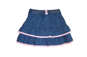 Tu Baby Girls Navy Pink Lined Skirt - Stockpoint Apparel Outlet