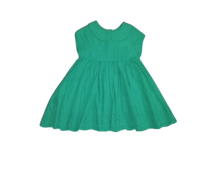 Pep & Co Baby Girls Green Peter Pan Dress - Stockpoint Apparel Outlet