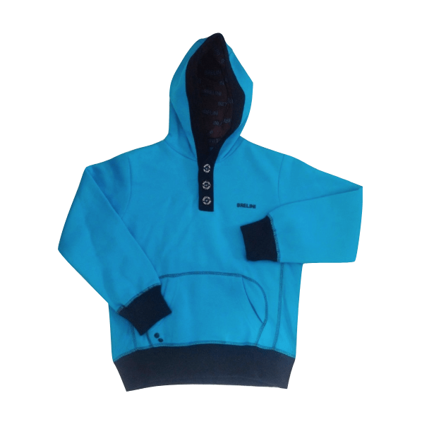 Dunnes Brelini Boys 3 Button Blue & Black Hooded Top - Stockpoint Apparel Outlet