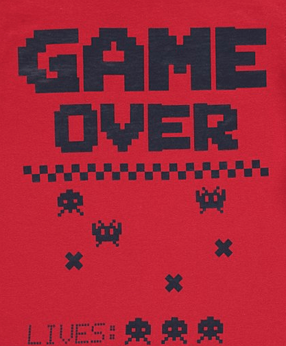 George Red Game Over Long Sleeve Top