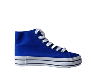 Womens/Girls Blue Hi-top Canvas - Stockpoint Apparel Outlet