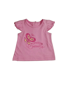 Baby Girls Pretty Butterfly Pink Top