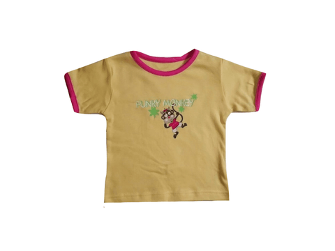 Funky Monkey Baby Girls Yellow T-Shirt