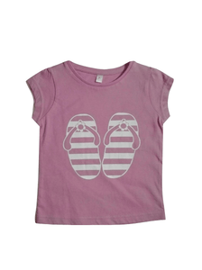 Baby Girls Flip Flop Pink T-Shirt