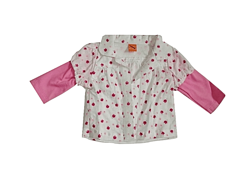 Minimode Baby Girls Polka Dot Pink Longsleeve Top