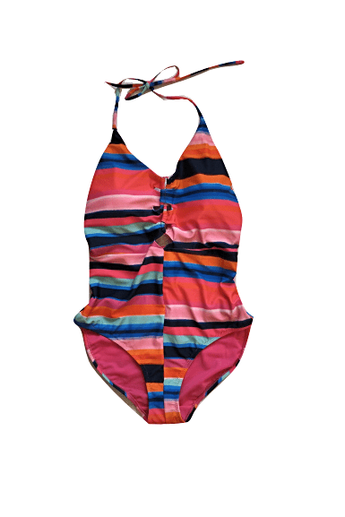  George Bodysculpt Stripe Pattern Womens Swimsuit