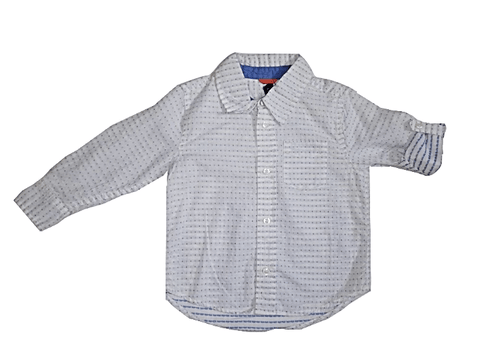 Gap Baby Boys Black Dotted White Longsleeve Shirt  