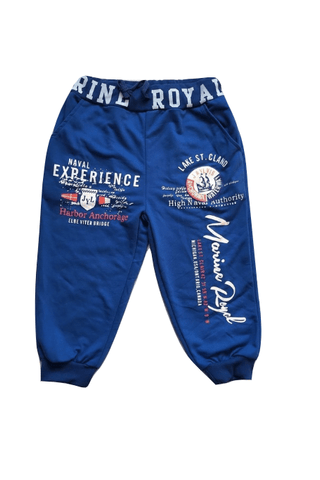 Van Shibuya Boys 3/4 Knee Casual Blue Joggers - Stockpoint Apparel Outlet