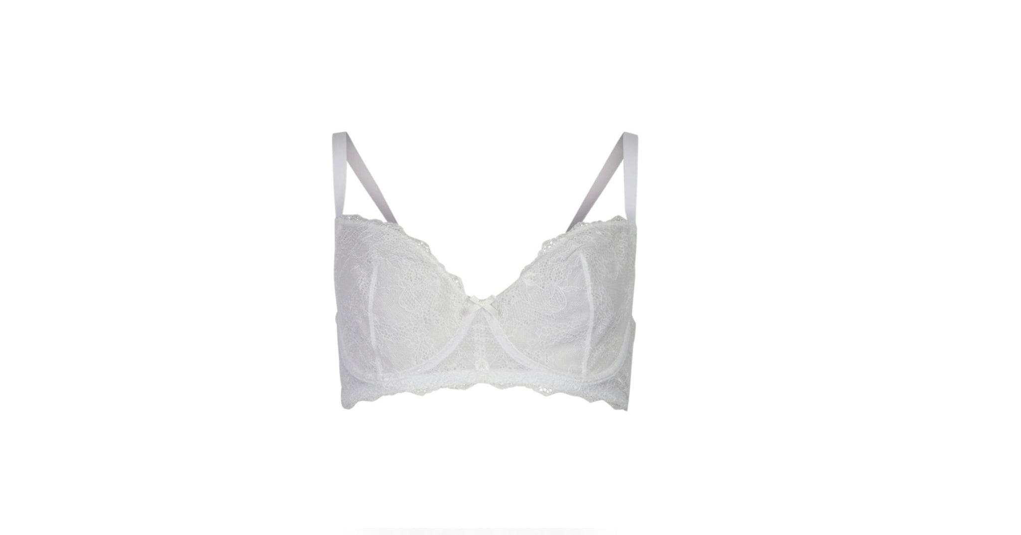 Boohoo Fuller Bust White Lace Underwire Womens Bra – Stockpoint