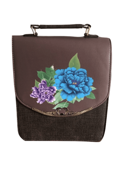 Salems Coffee 2-in-1 Floral Detail Womens Handbag