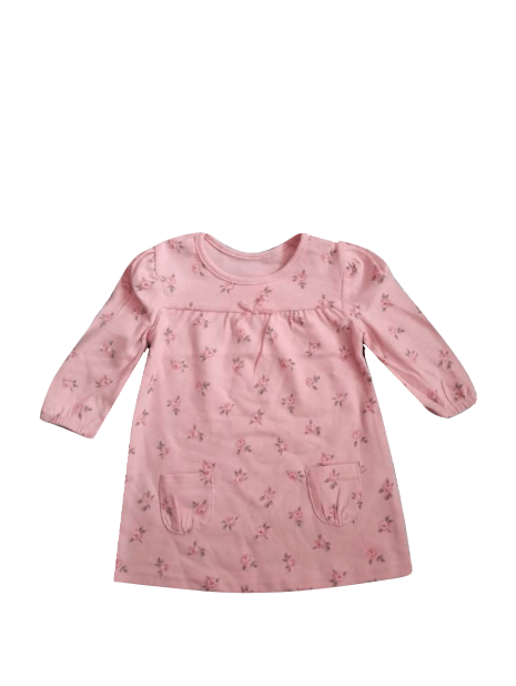 George Pink Floral Detail Baby Girls Dress - Stockpoint Apparel Outlet