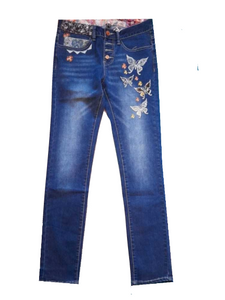 Joe Browns Floral Design Blue Womens Jeans - Stockpoint Apparel Outlet