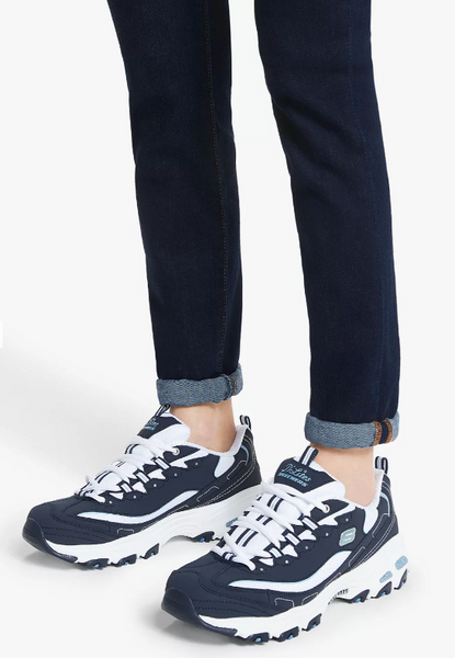 Skechers D'Lites Navy Older Boys Trainers - Stockpoint Apparel Outlet
