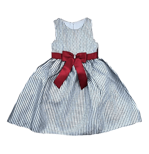 American Princess Girls Black & White Stripe A-Line Dress
