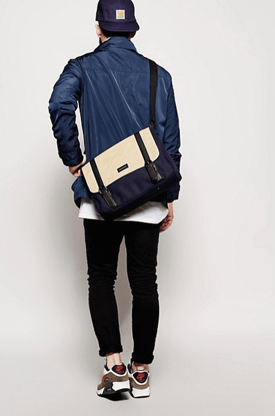 French Connection Mens Canvas Messenger Bag