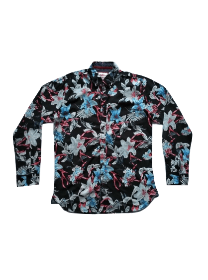Joe Browns Mens Blue Floral Detail Button Down Shirt