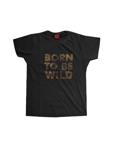 Chillired Workwear Mens Born to Be Wild Black T-Shirt