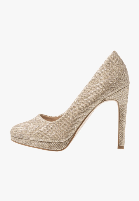 Gold hot sale closed heels