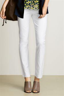 Next Womens White Cotton Trousers