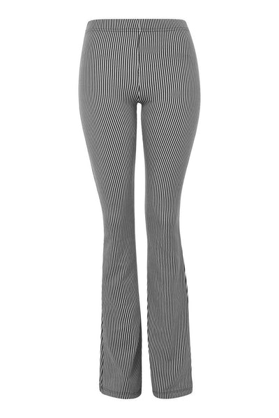Topshop Petite Womens Striped Flare Trousers - Stockpoint Apparel Outlet