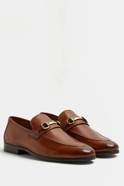 River Island Brown Snaffle Detail Mens Loafers - Stockpoint Apparel Outlet