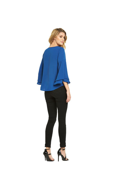 V By Very Womens Double Layer Sleeve Blouse - Stockpoint Apparel Outlet