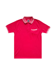 Ice Polo Red Contrast Collar Mens Polo Shirt - Stockpoint Apparel Outlet