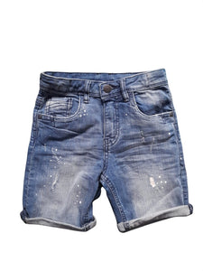 George Blue Paint Splatter Boys Jeans Shorts - Stockpoint Apparel Outlet