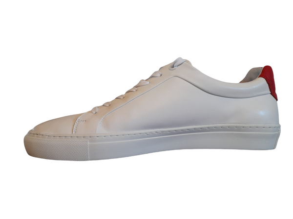 Next White Premium Real Leather Mens Trainers - Stockpoint Apparel Outlet