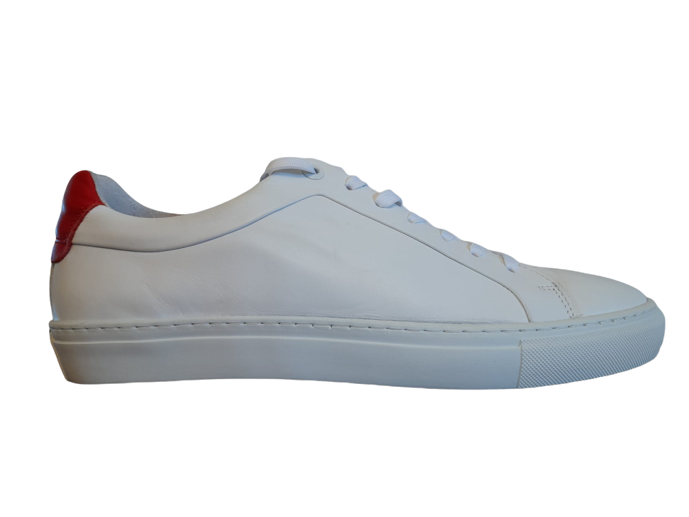 Next White Premium Real Leather Mens Trainers - Stockpoint Apparel Outlet