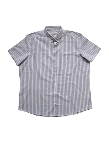 Next Blue Striped Mens Shirt - Stockpoint Apparel Outlet