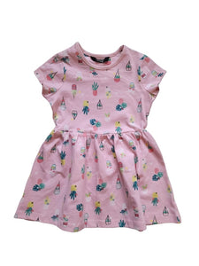 George Multi Print Pink Younger Girls Dress - Stockpoint Apparel Outlet