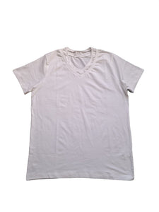 White Double V-Neck Mens T-Shirt - Stockpoint Apparel Outlet
