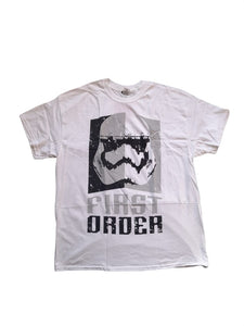 Star Wars VII First Order Stormtrooper Head Grey Mens T-Shirt - Stockpoint Apparel Outlet