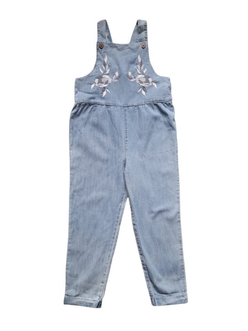 George Floral Denim Girls Dungarees - Stockpoint Apparel Outlet