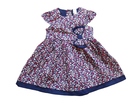 Strawberry Faire Purple Floral Bow Baby Girls Dress - Stockpoint Apparel Outlet