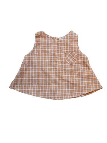 Caramel Baby and Child London Checked Baby Girls Top - Stockpoint Apparel Outlet