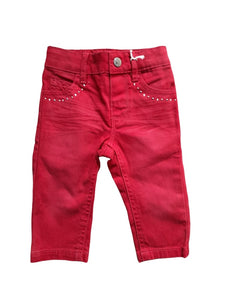 IKKS Love Rock Red Younger Girls Jeans - Stockpoint Apparel Outlet