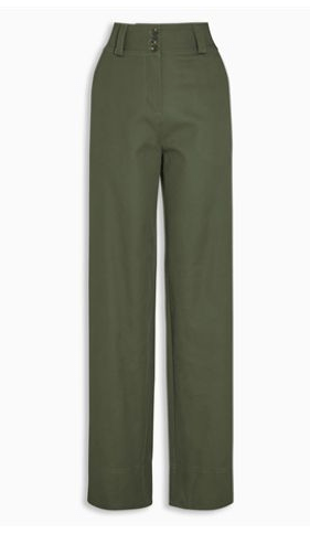 Next Womens Khaki Wide Leg Trousers - Stockpoint Apparel Outlet
