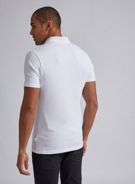 Burton White Muscle Fit Mens Polo Shirt - Stockpoint Apparel Outlet